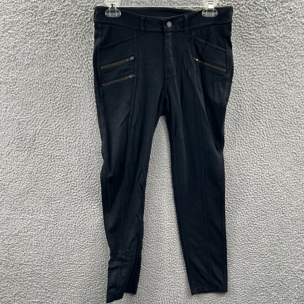 Athleta Womens Pants 6 Slim Tapered Zip Pockets Stretch Travel Athleisure Casual